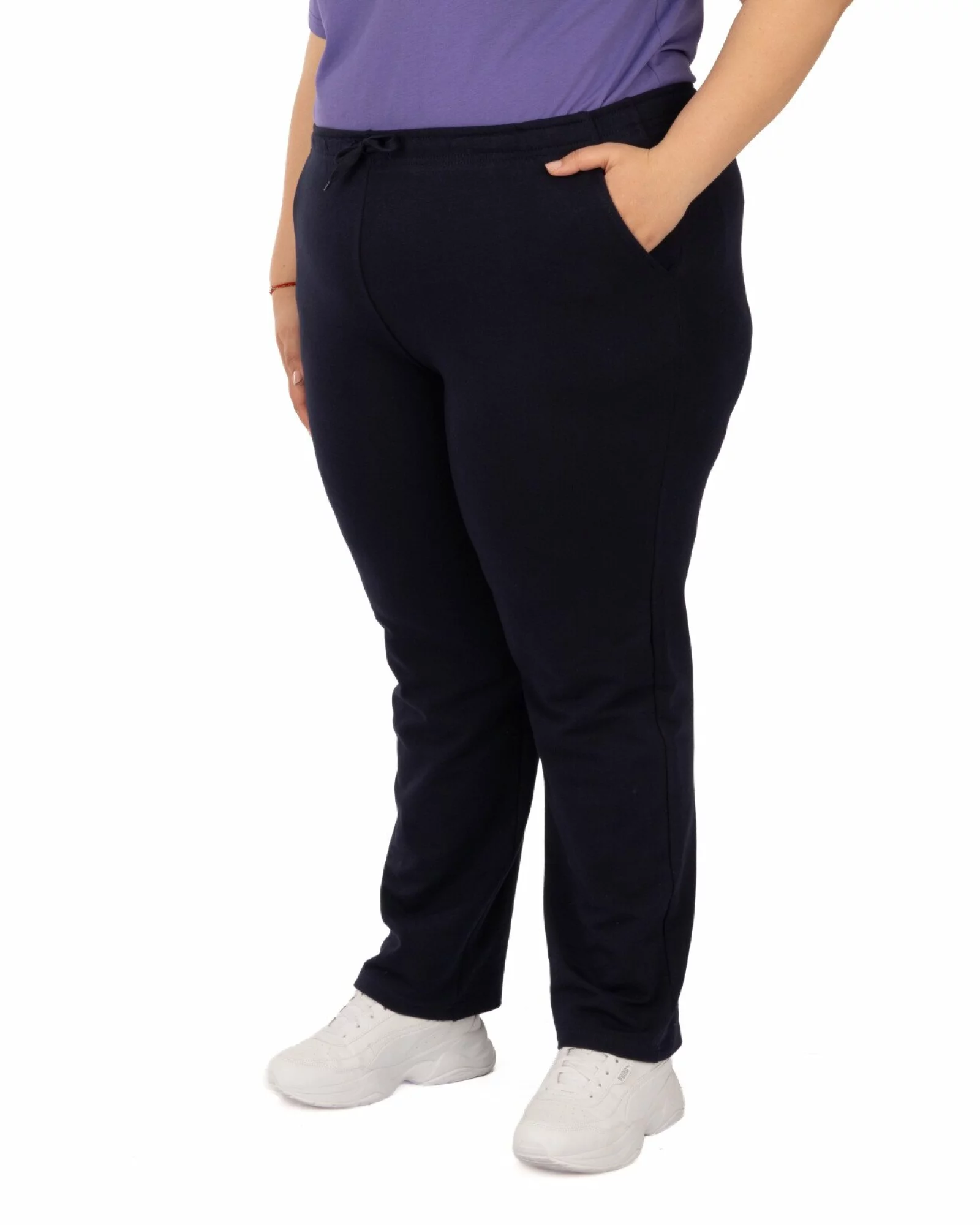 Pantaloni trening damă mărimi mari bleumarin P.2235