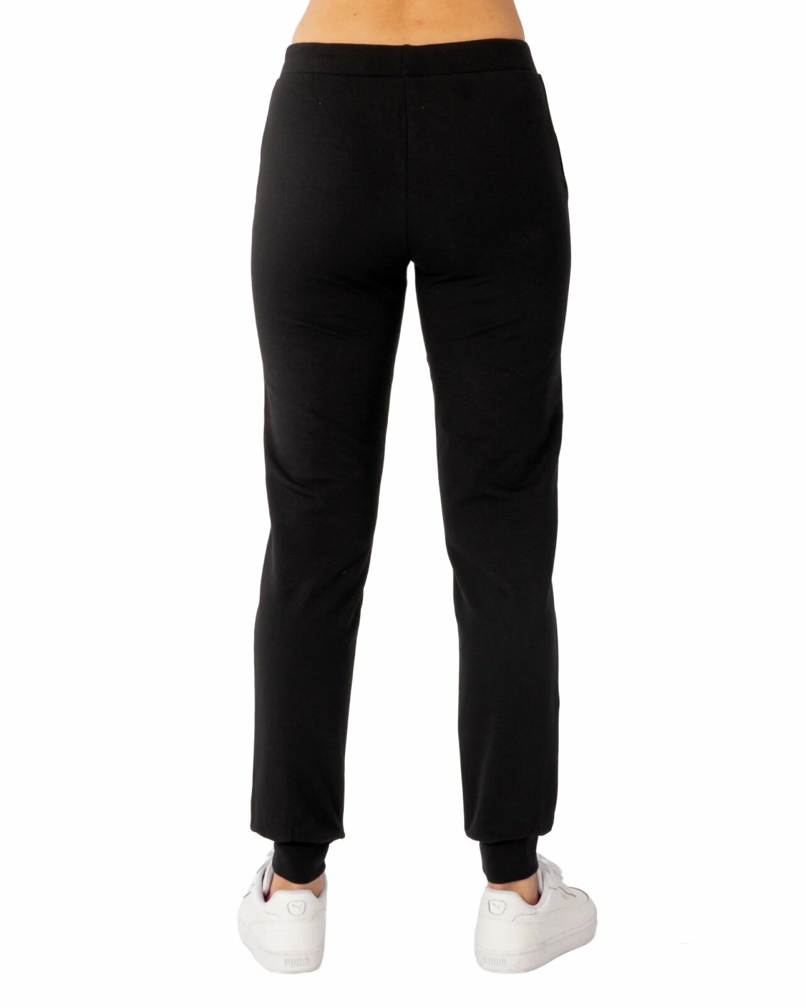 Pantaloni jogger damă negri, pufoși P.2233