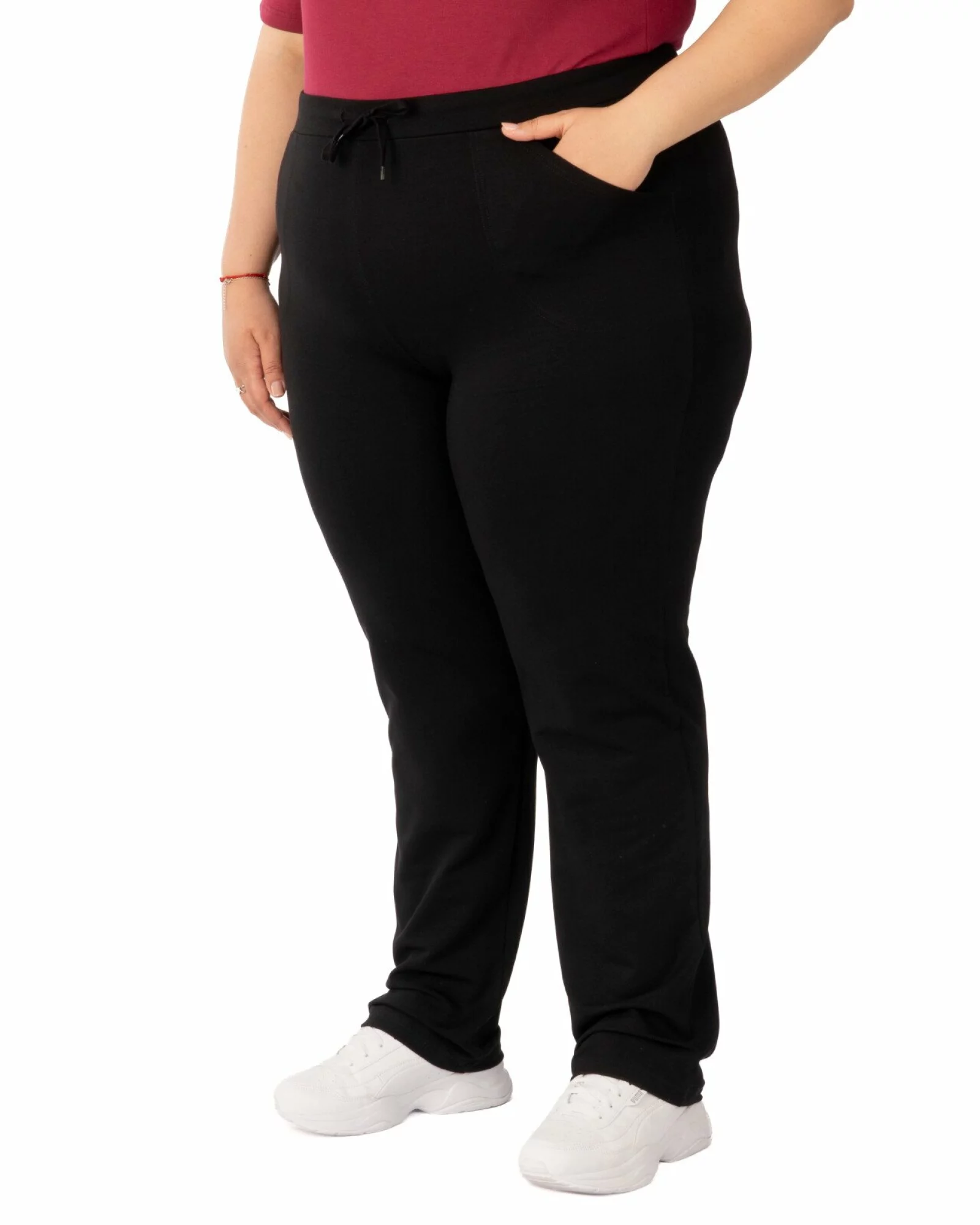 Pantaloni trening damă mărimi mari negri P.2026