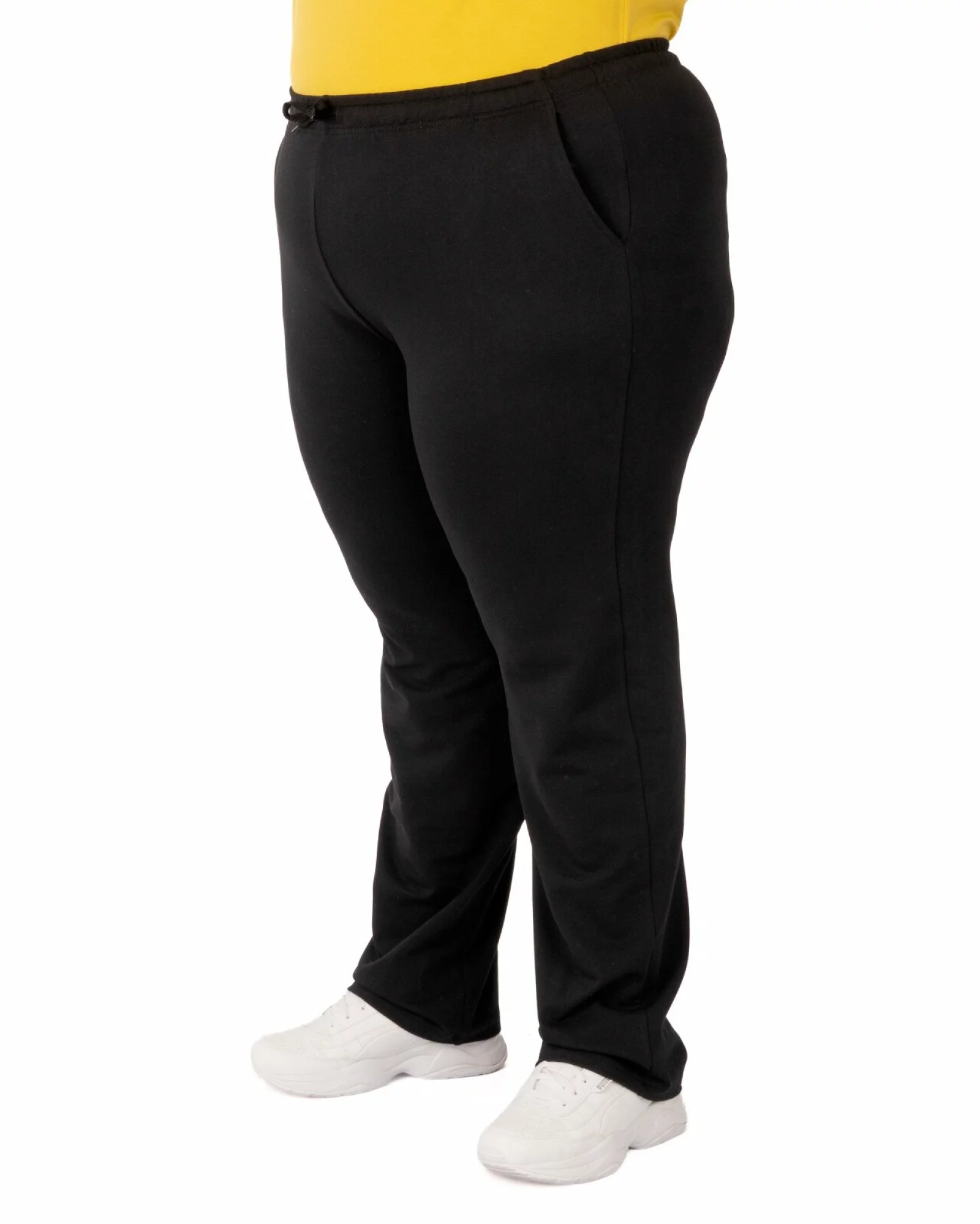 Pantaloni de trening damă mărimi mari negri P.2235