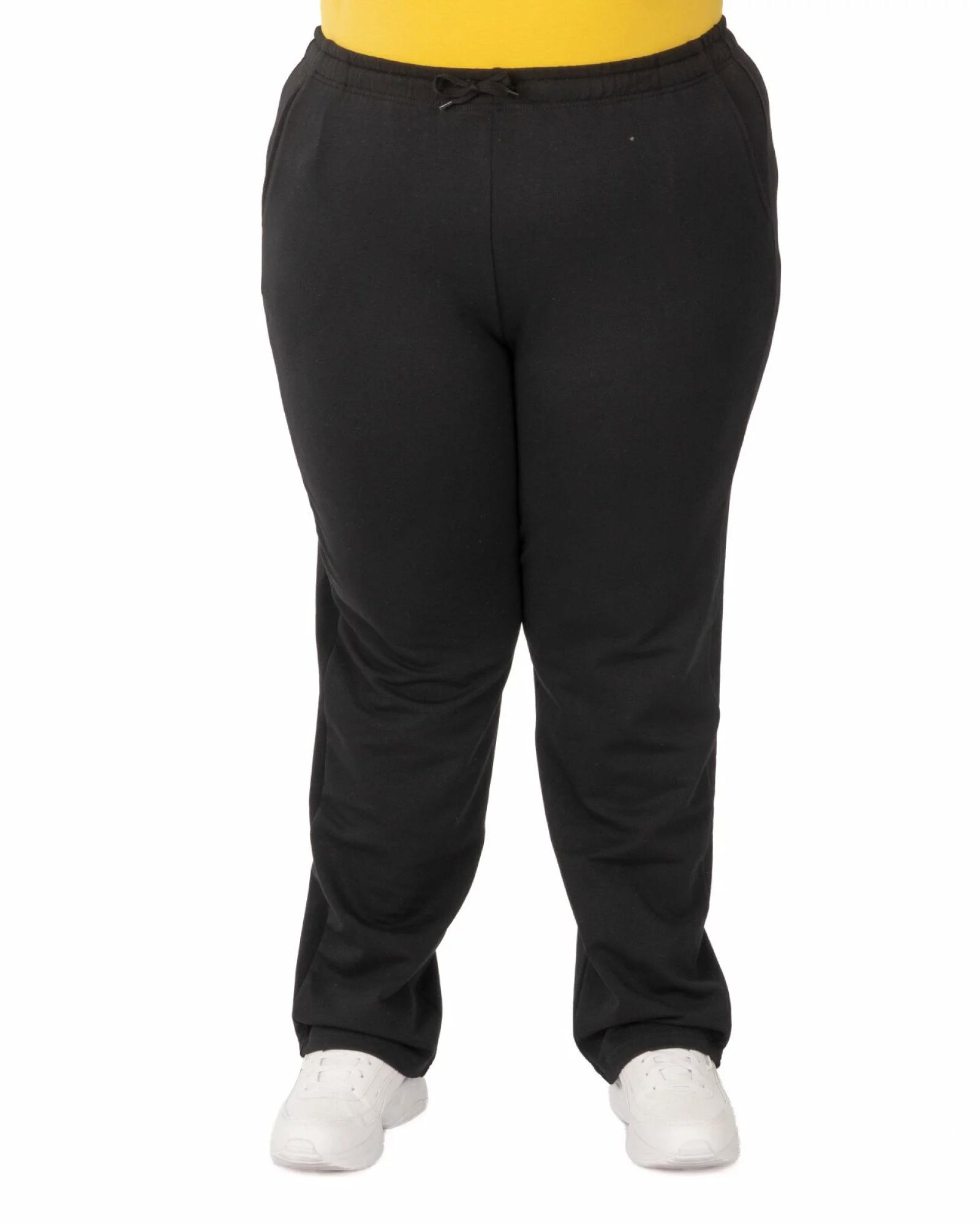Pantaloni de trening damă mărimi mari negri P.2235