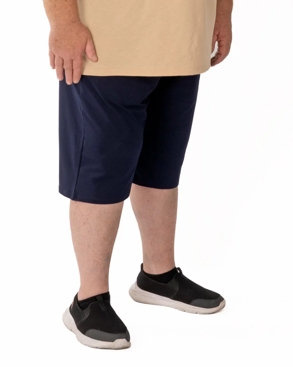 Pantaloni scurți bărbați mărimi mari bleumarin, cu fermoar