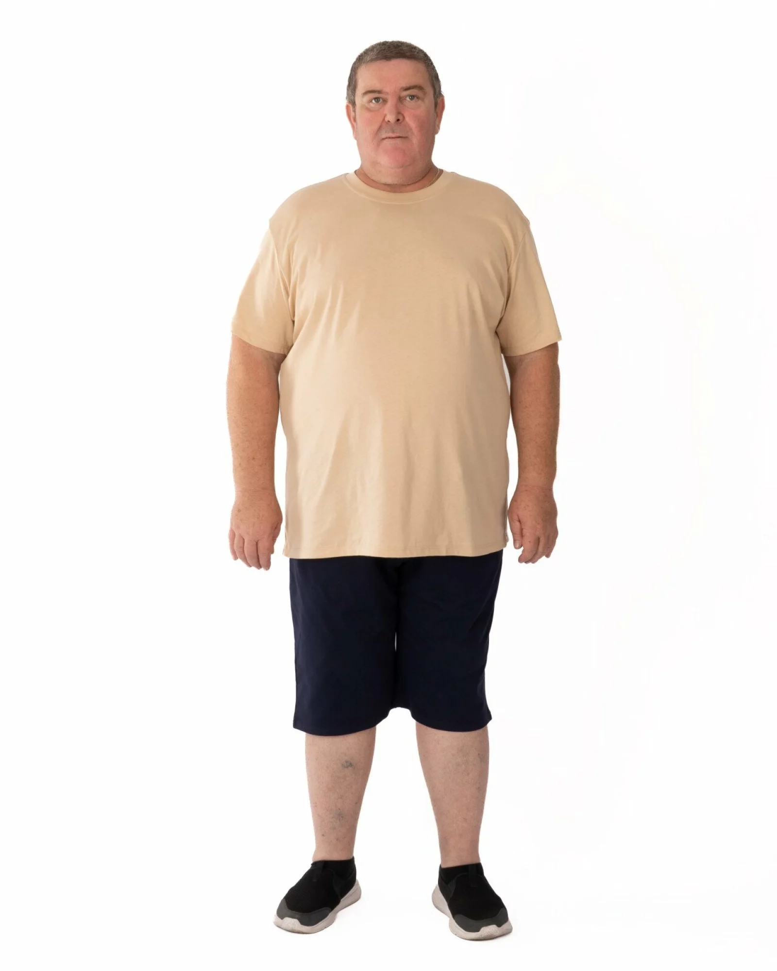 Tricou bărbați mărimi mari crem