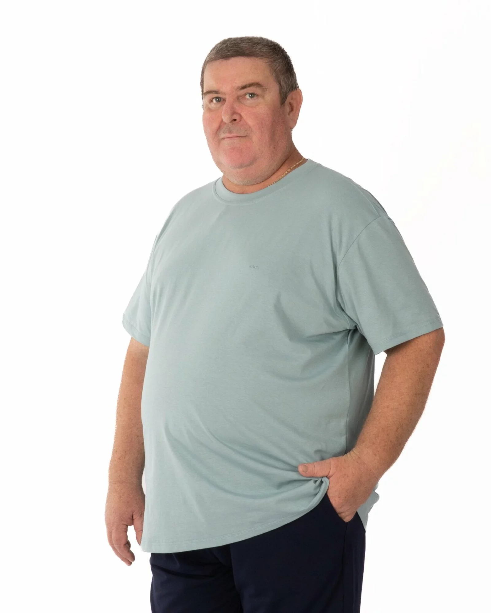 Tricou bărbați mărimi mari turcoaz