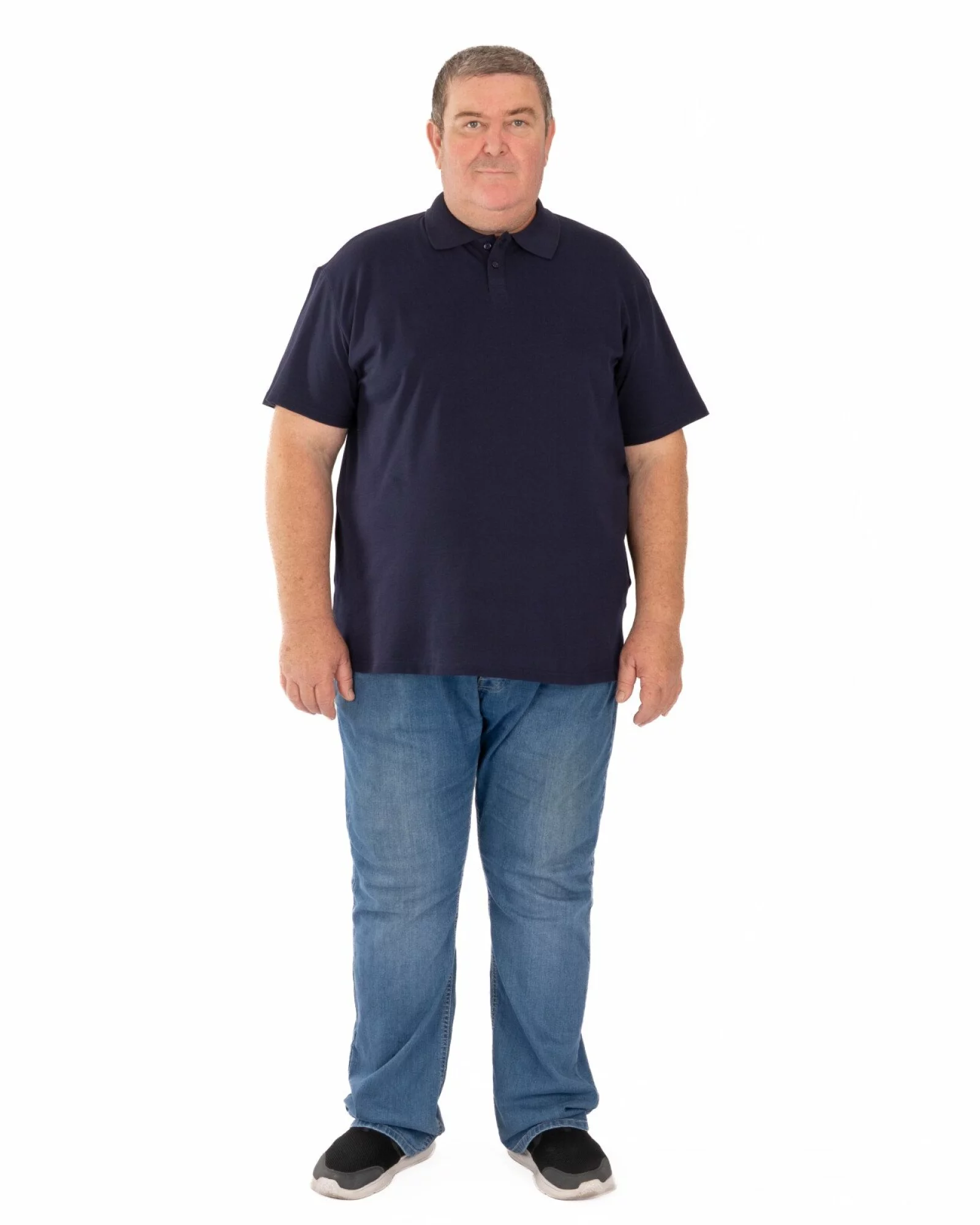 Tricou polo bărbați mărimi mari bleumarin