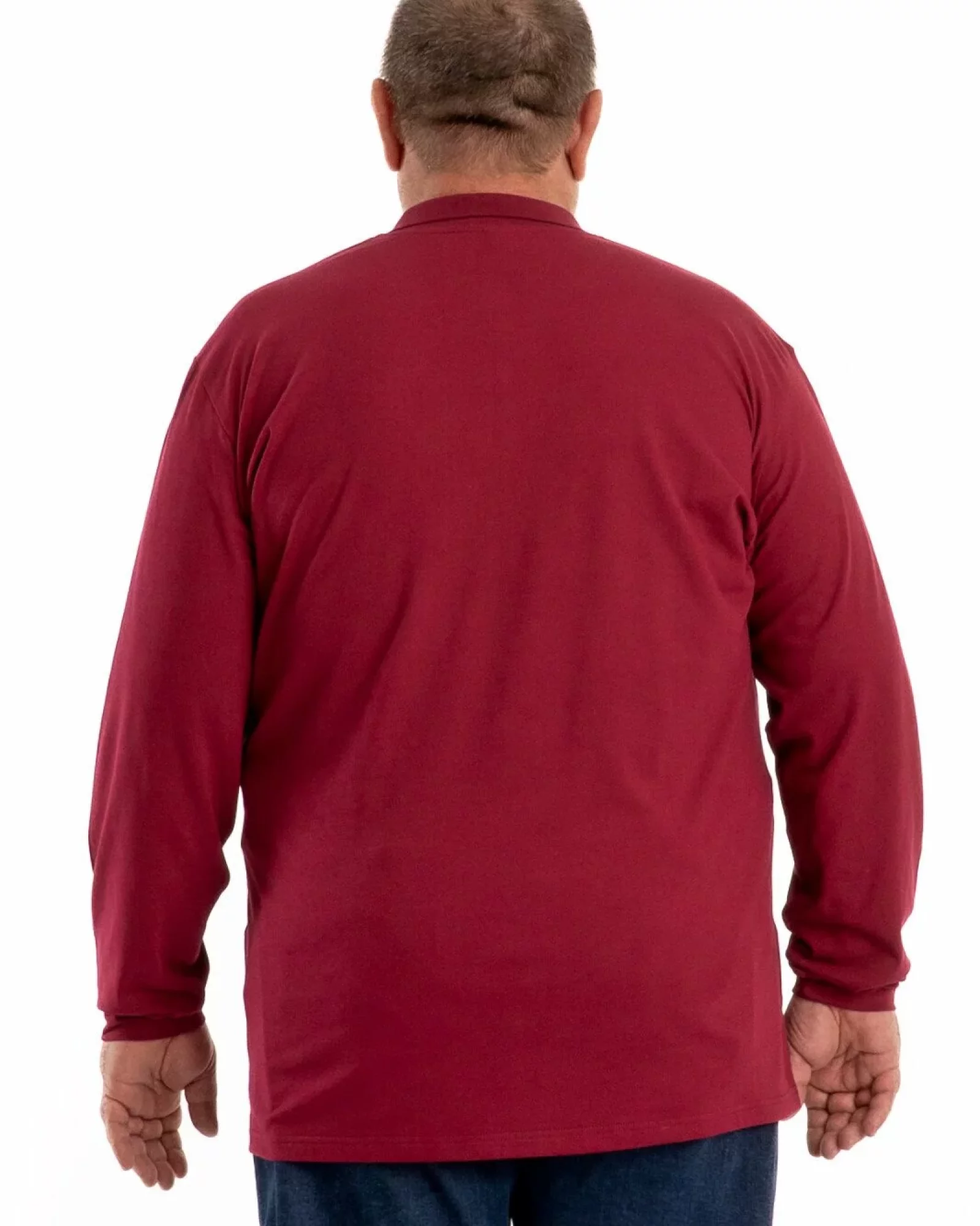 Bluză polo bordo mărimi mari B.4012