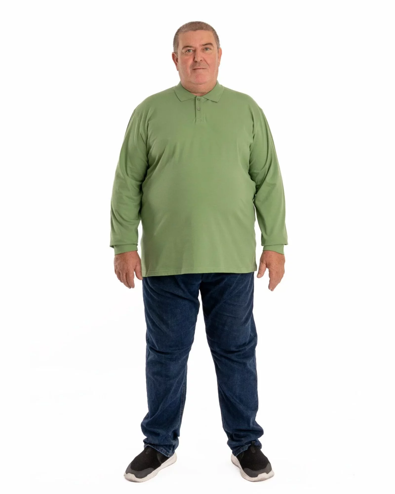Bluză polo kaki mărimi mari B.4012