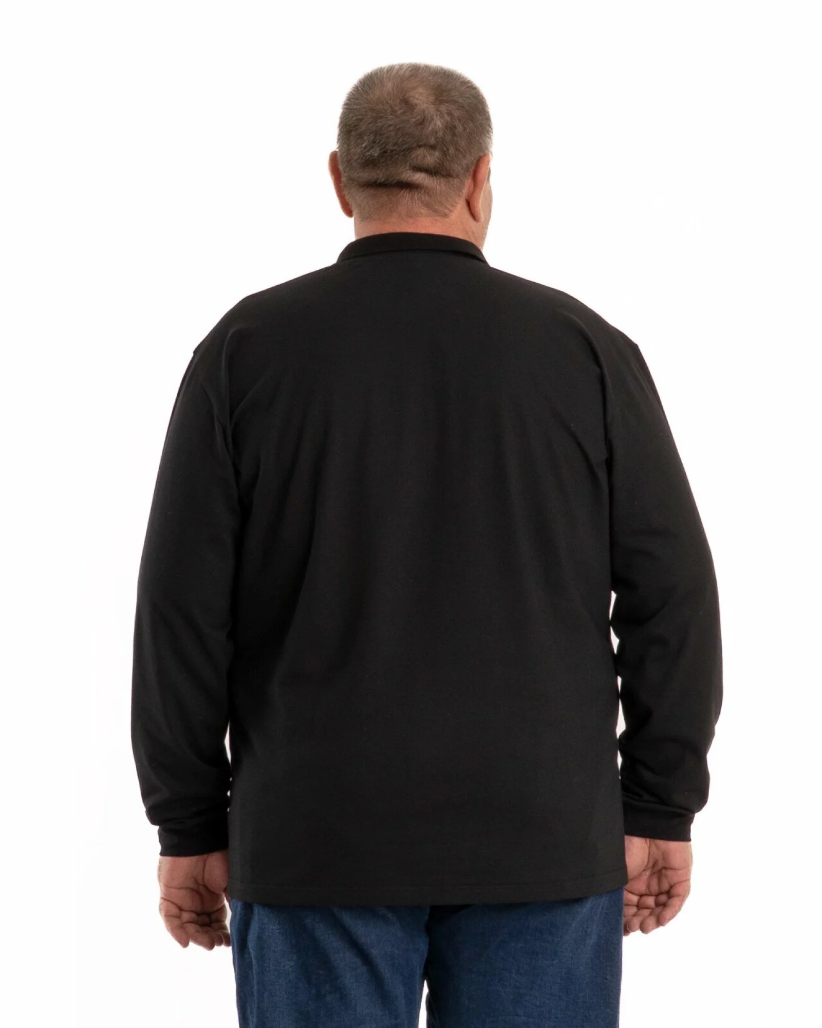 Bluză polo neagra mărimi mari B.4012