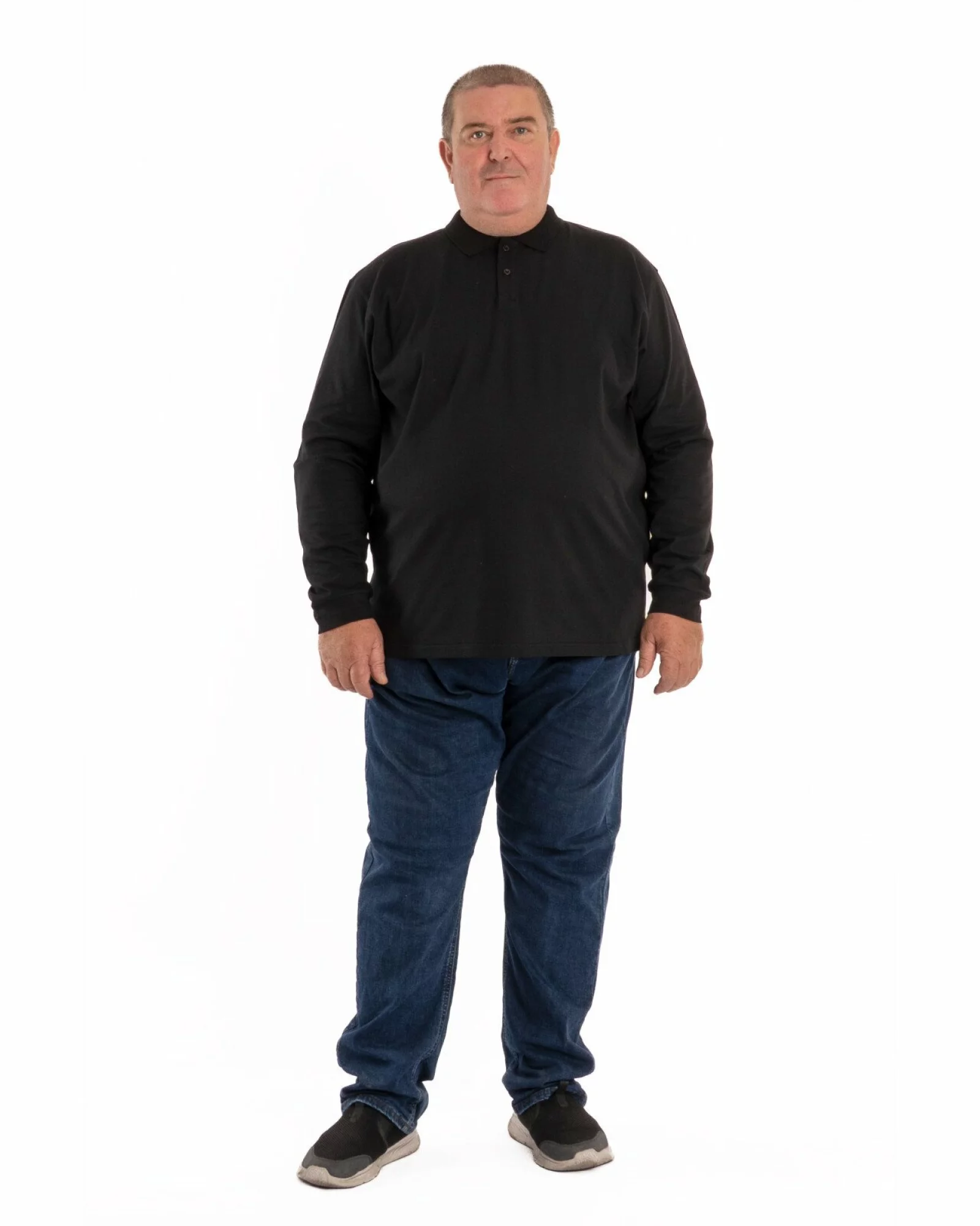 Bluză polo neagra mărimi mari B.4012