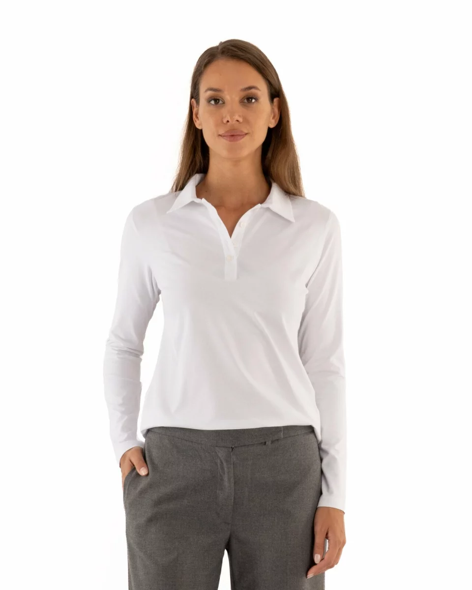 Bluză polo damă albă