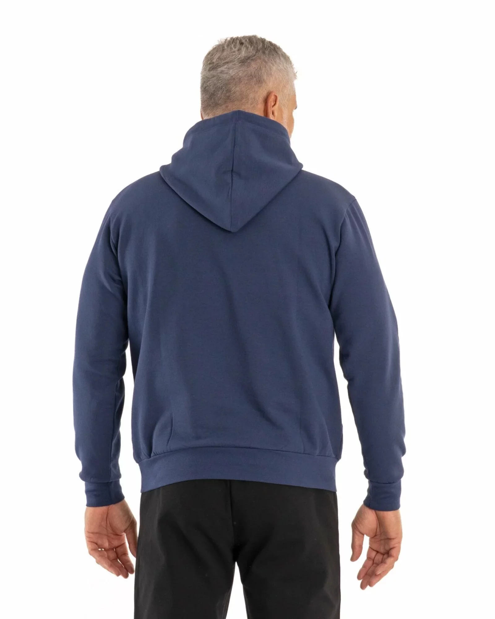 Hanorac pufos bărbați cu glugă bleumarin HG.4001