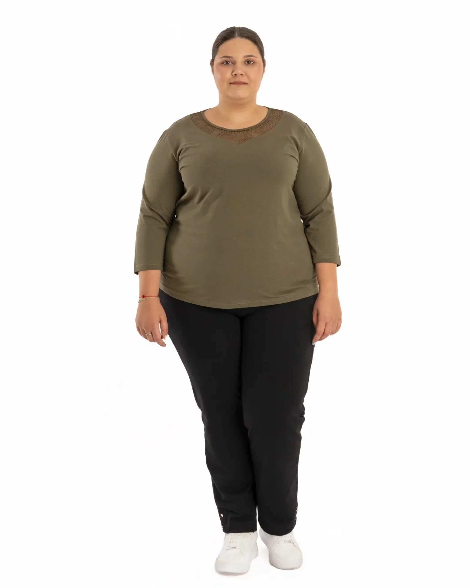 Pantaloni casual damă mărimi mari negri P.2264