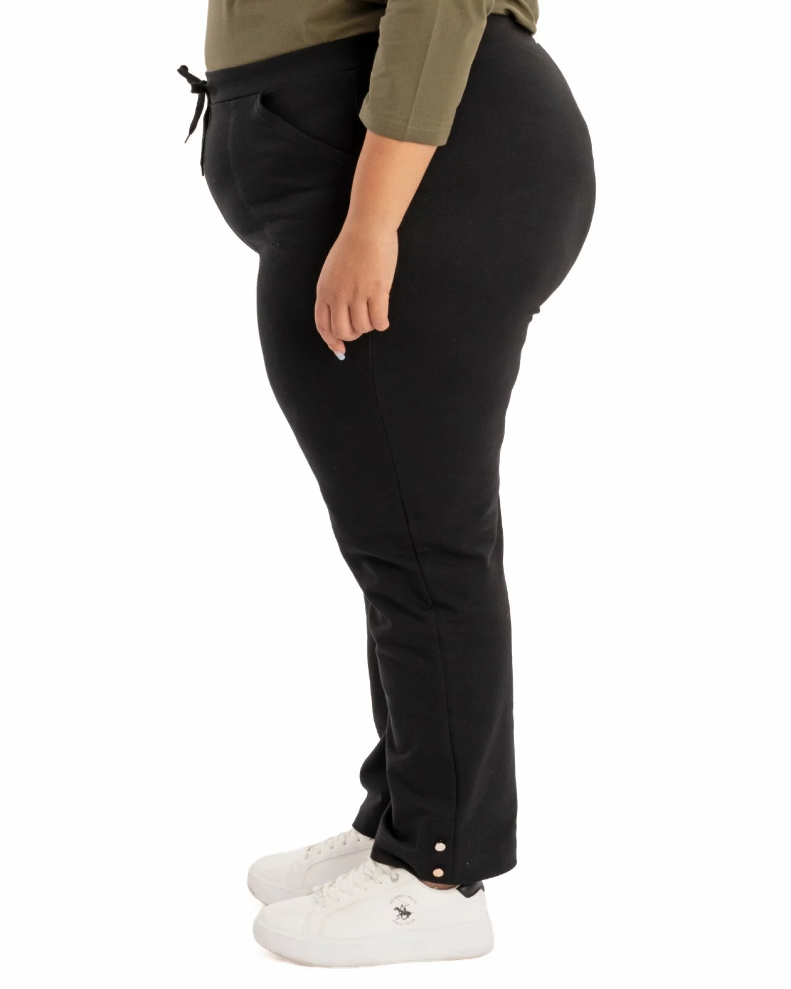 Pantaloni casual damă mărimi mari negri P.2264