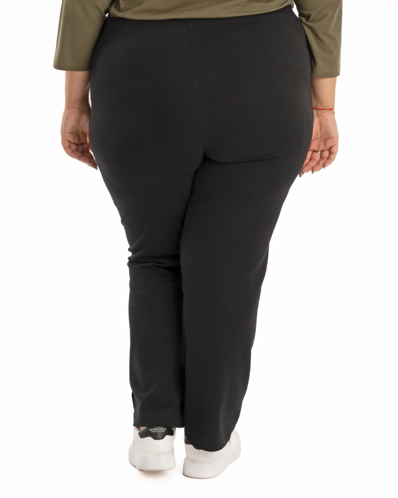 Pantaloni casual damă mărimi mari negri P.2264
