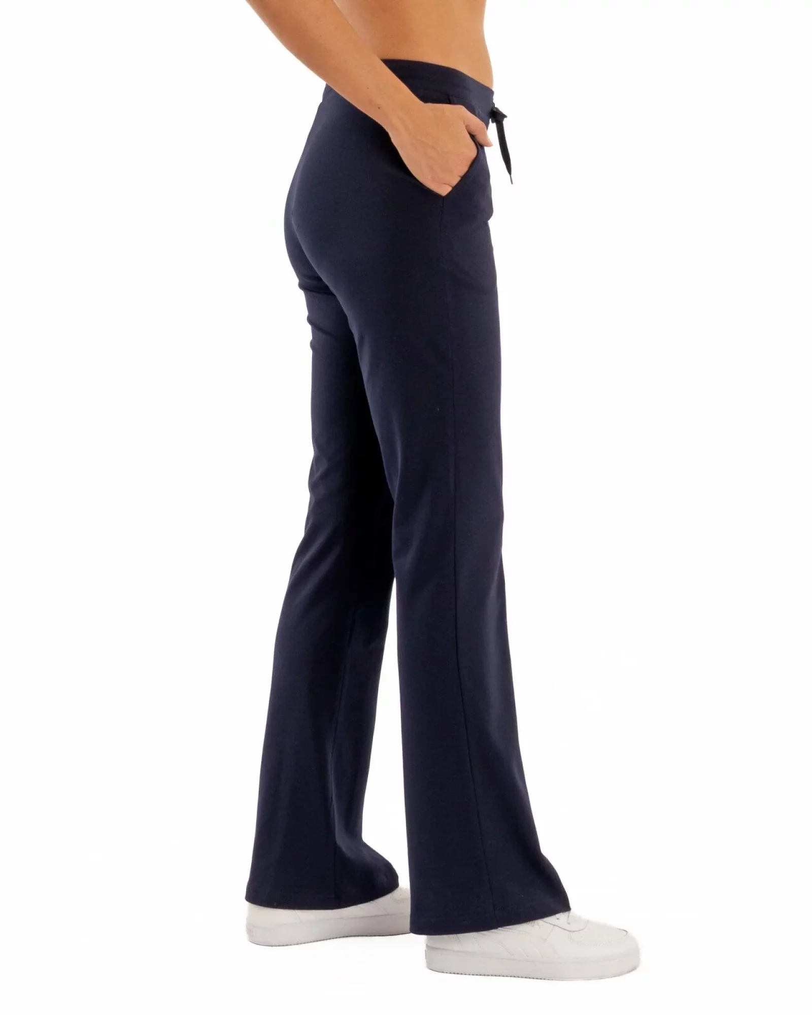 Pantaloni evazați bleumarin de vară P.2243