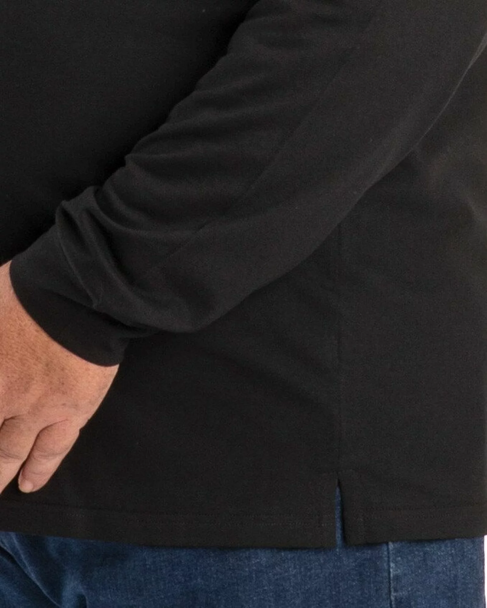 Bluză polo neagra mărimi mari B.4012
