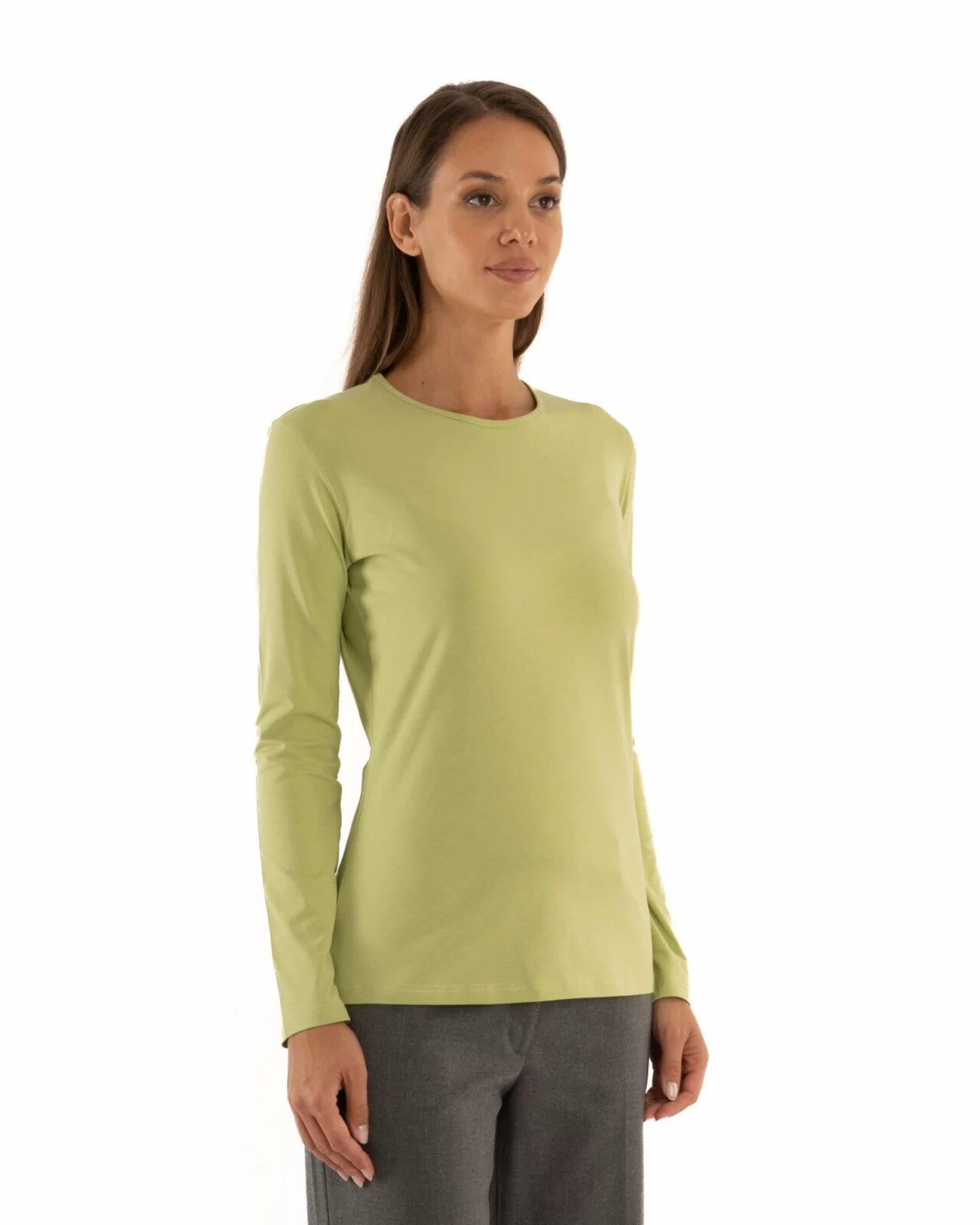 Bluza dama bumbac verde măr