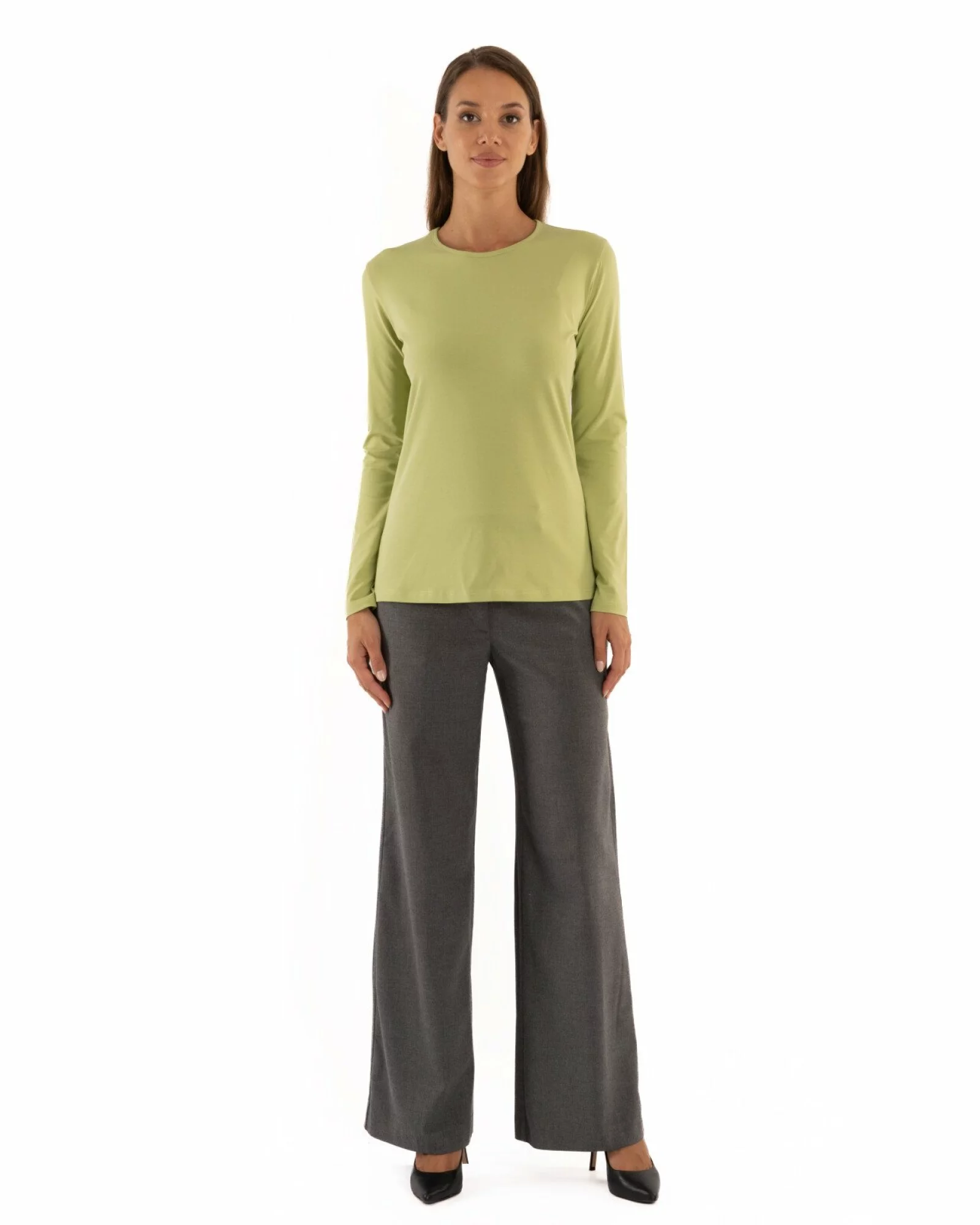 Bluza dama bumbac verde măr