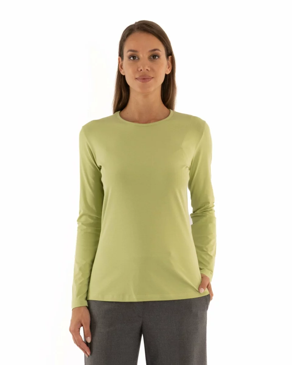 Bluza dama bumbac verde măr