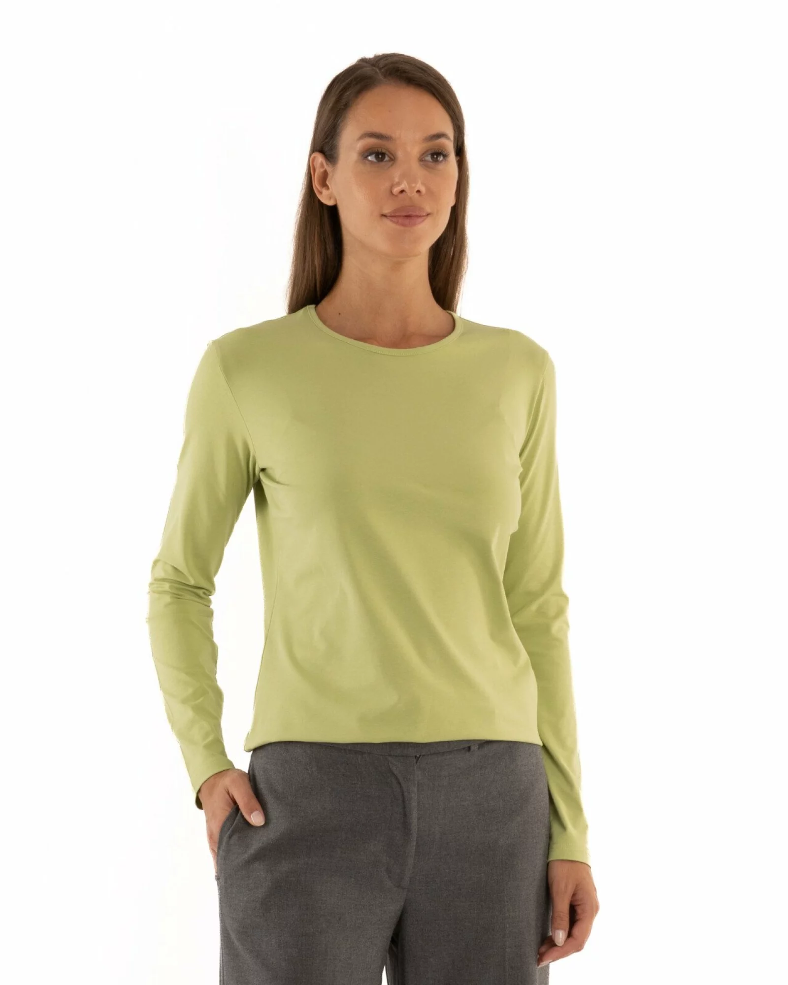 Bluza dama bumbac verde măr