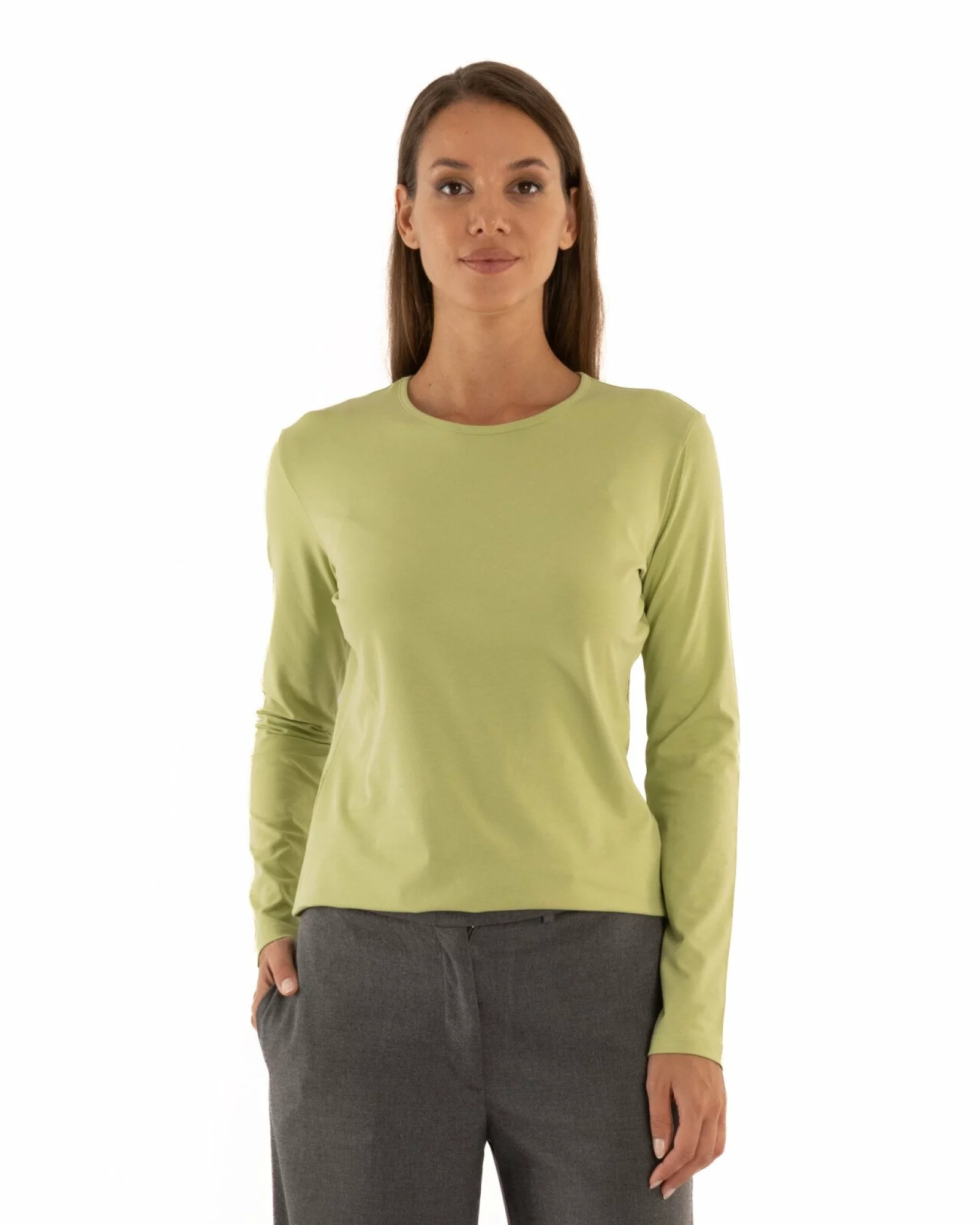 Bluza dama bumbac verde măr