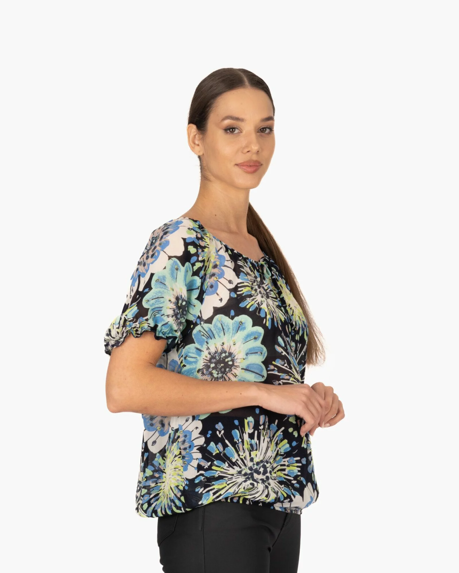 Bluza dama eleganta bleumarin vascoza V.2505.2