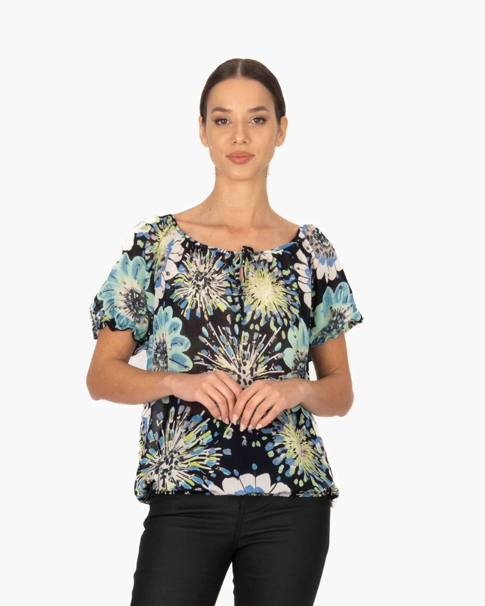 Bluza dama eleganta bleumarin vascoza V.2505.2