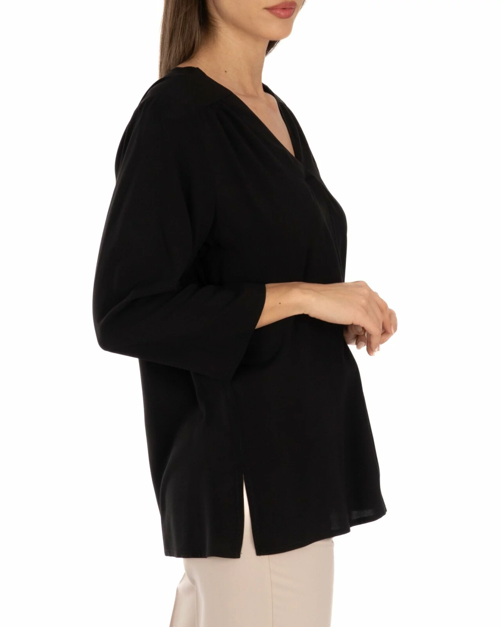 Bluză damă elegantă vâscoză neagra V.2017