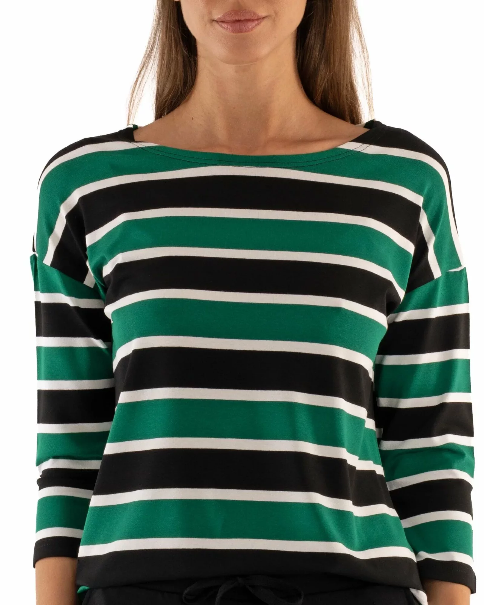Bluza dungi verde cu negru
