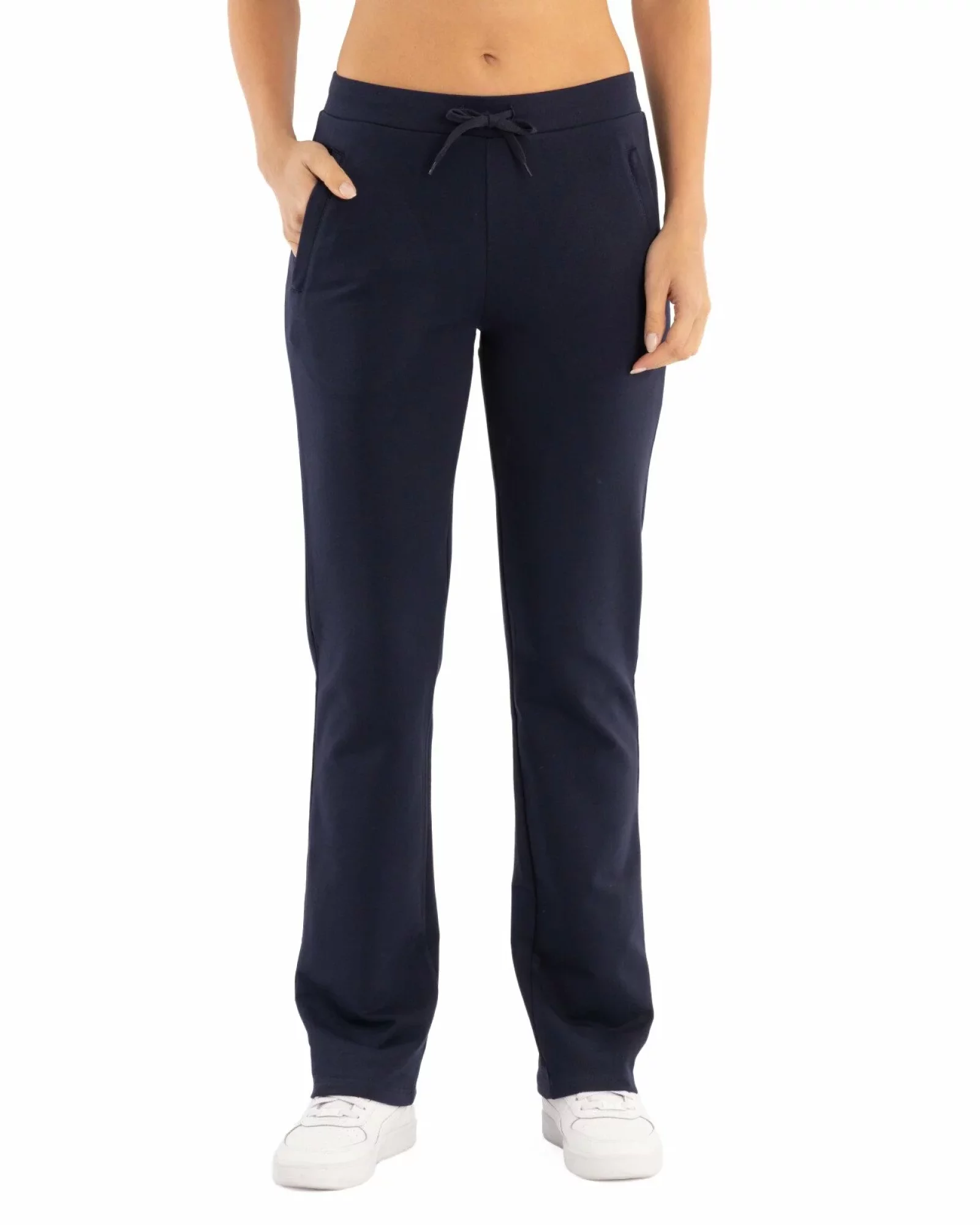 Pantaloni trening dama bleumarin cu fermoar P.2225