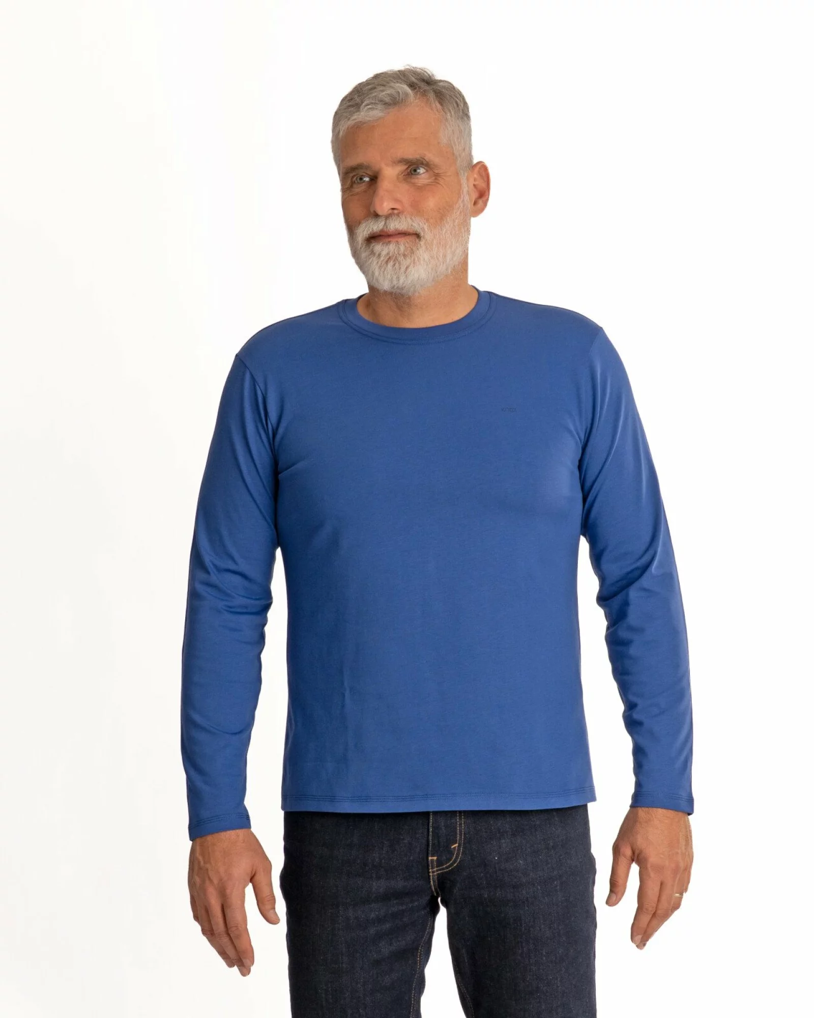Tricou mânecă lungă bărbați albastru B.4001