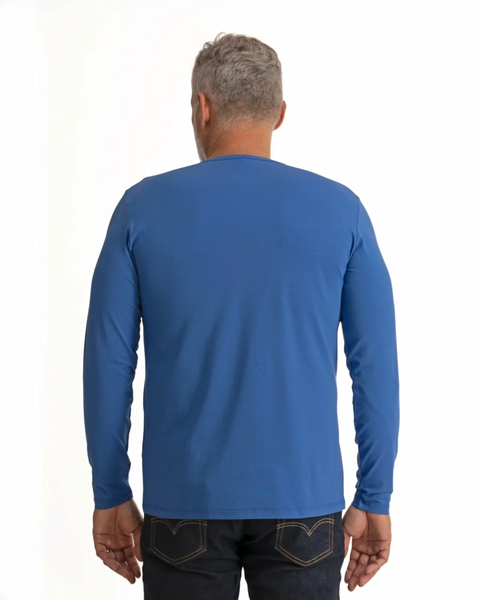 Tricou mânecă lungă bărbați albastru B.4001