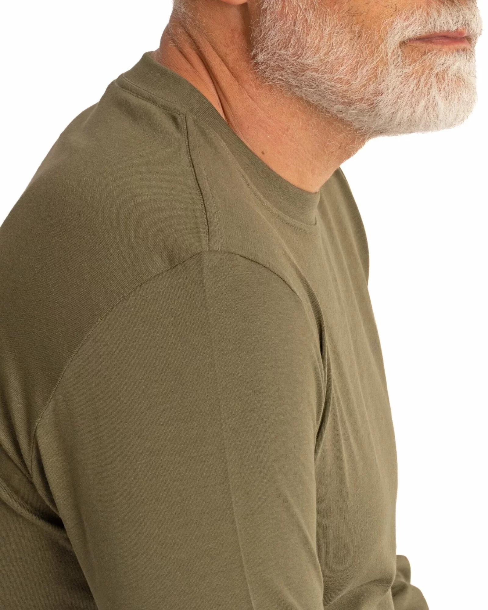 Tricou mânecă lungă bărbați kaki B.4001