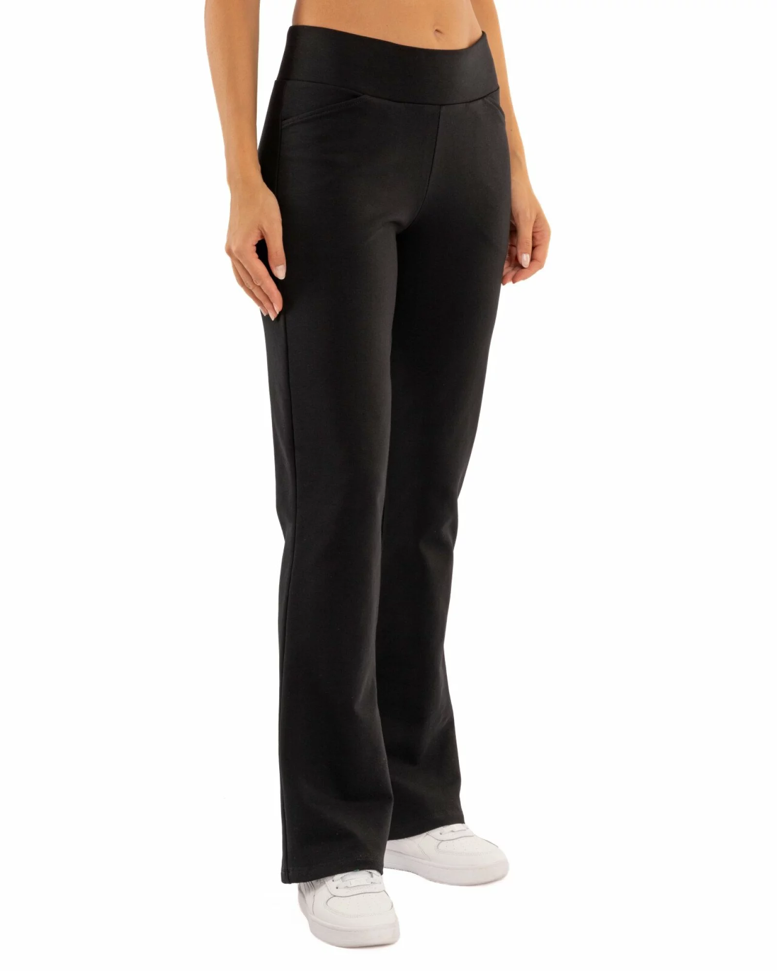 Pantaloni evazati dama, model bootcut cu betelie lata P.2259