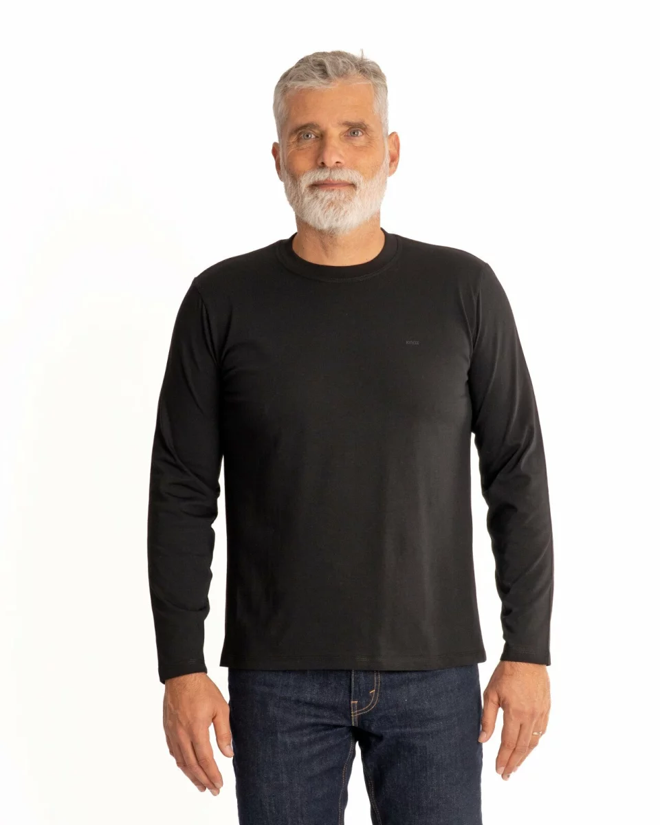 Tricou mânecă lungă bărbați negru B.4001