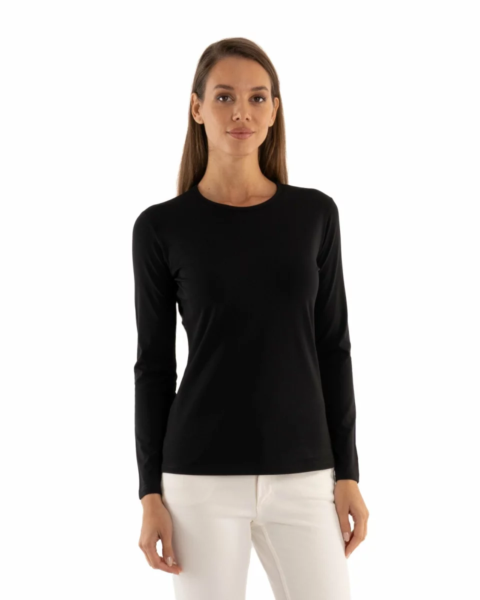 Bluză damă bumbac neagra