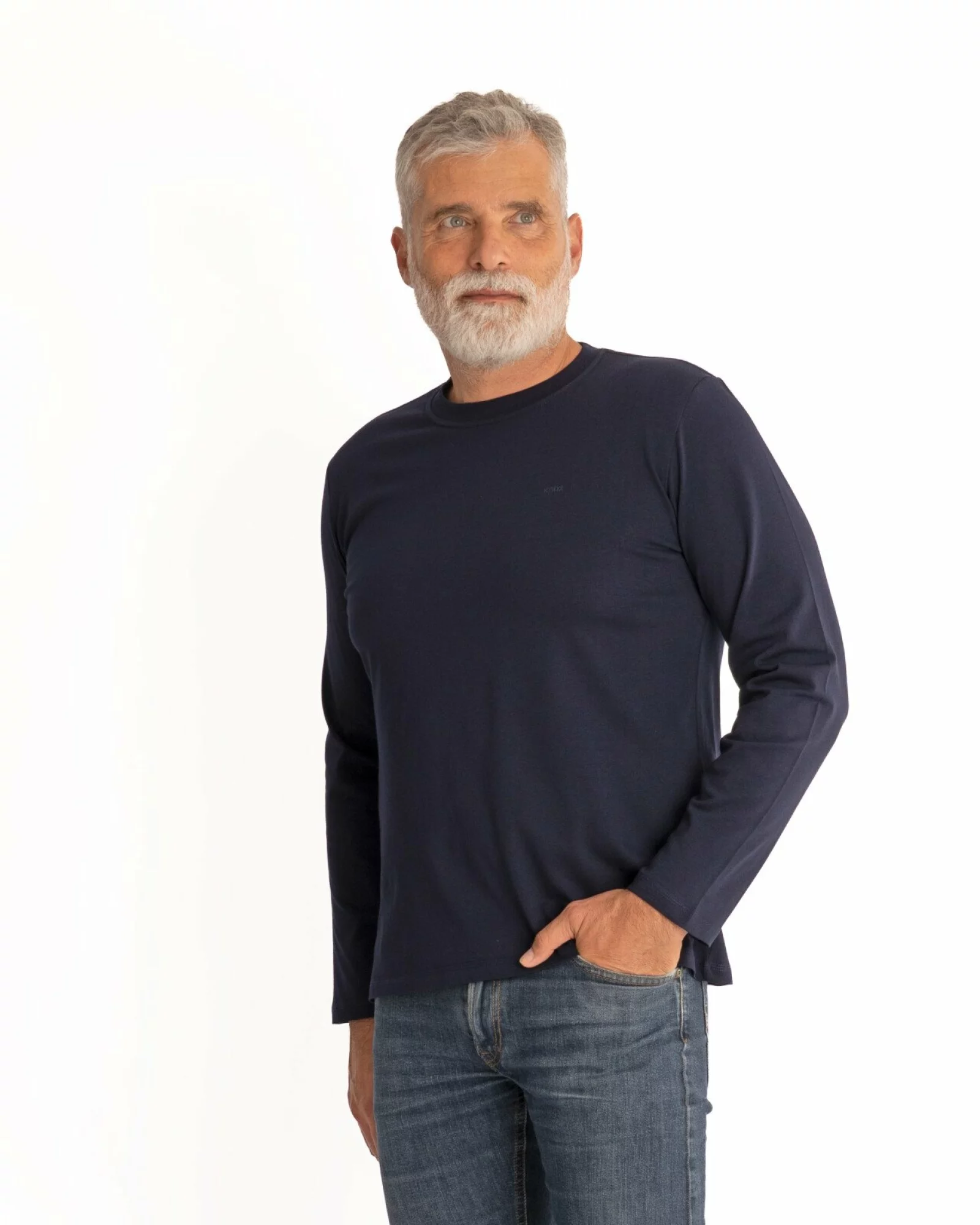 Tricou mânecă lungă bărbați bleumarin B.4001