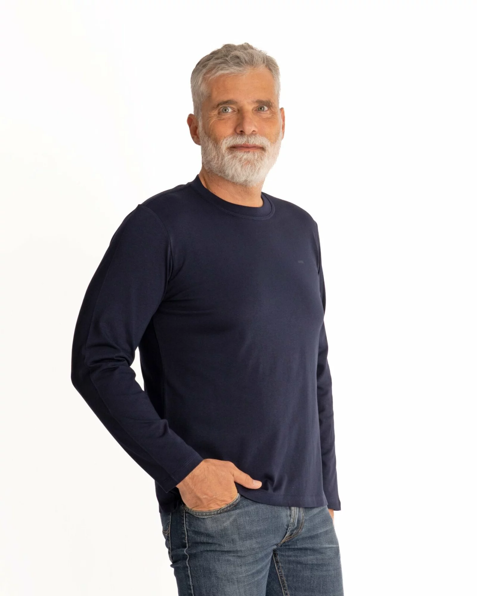 Tricou mânecă lungă bărbați bleumarin B.4001