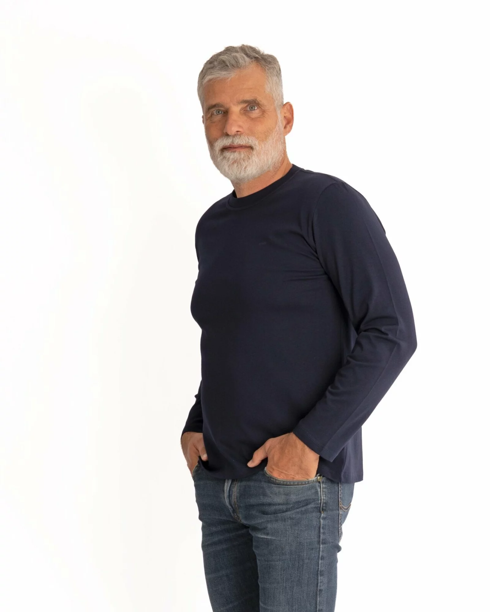 Tricou mânecă lungă bărbați bleumarin B.4001