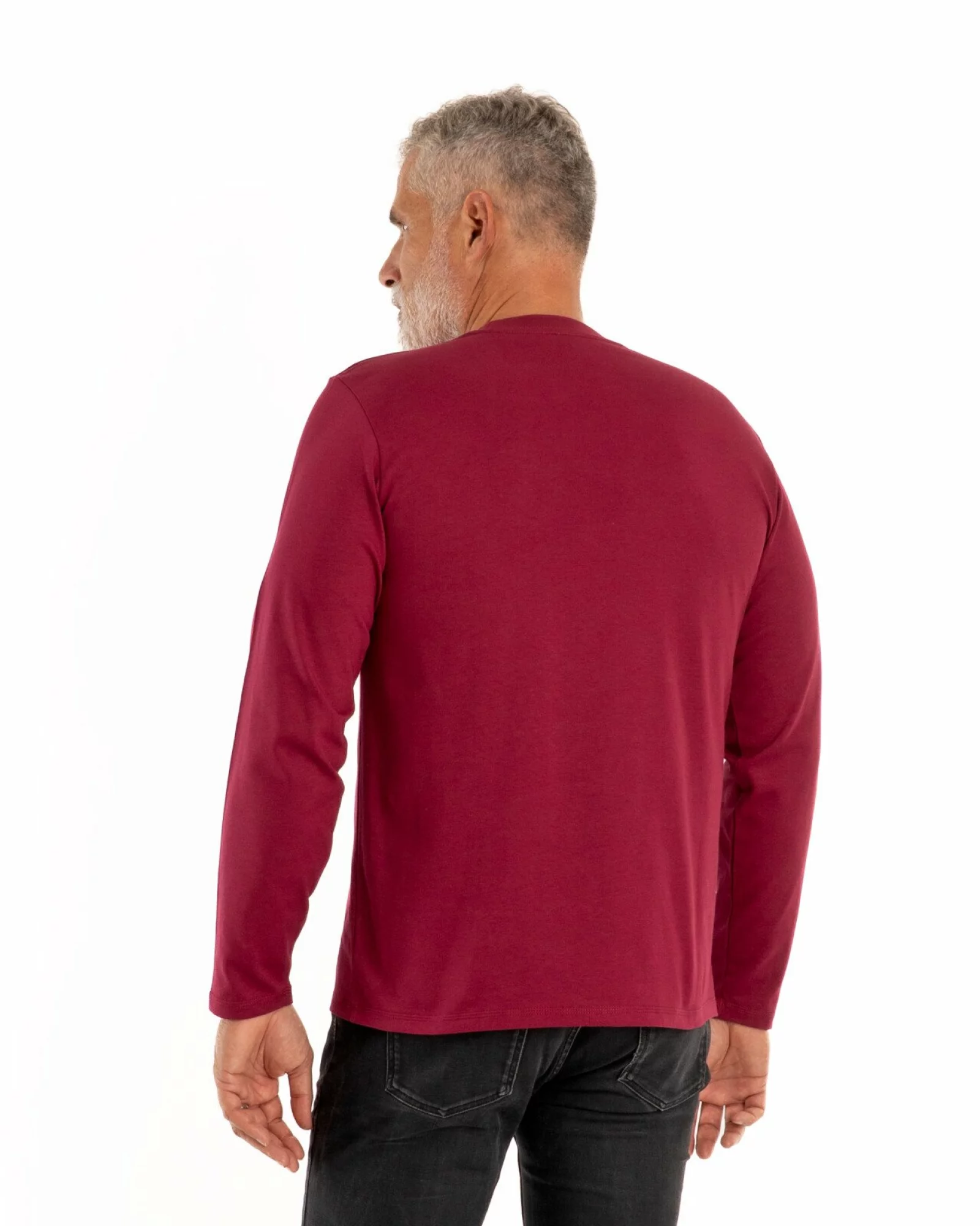 Tricou mânecă lungă bărbați bordo B.4001