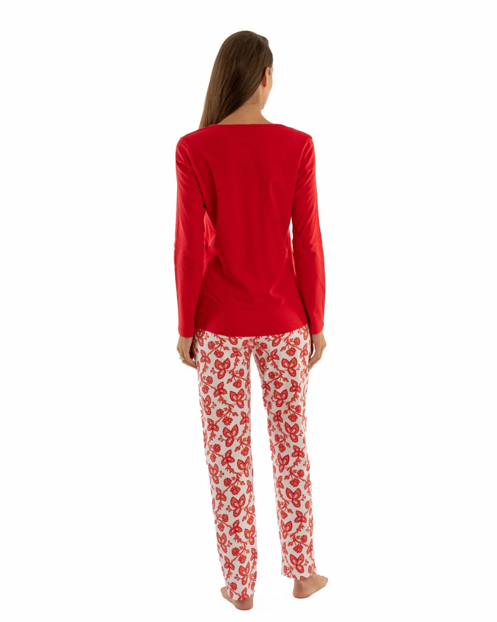 Pijama dama bumbac rosie PIJ.2237
