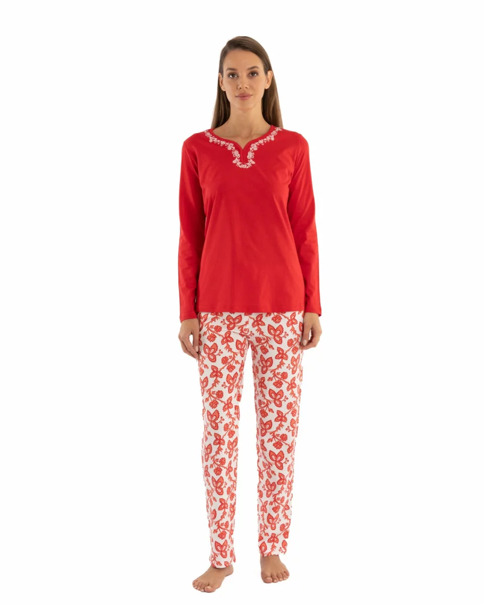 Pijama dama bumbac rosie PIJ.2237